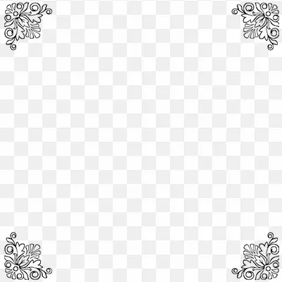 Corner png frame with transparent background